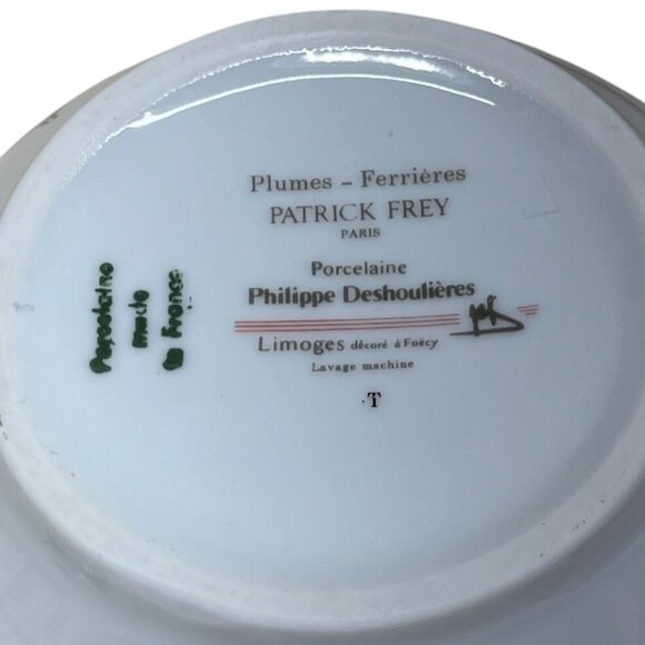 Limoges Patrick Frey Paris Plumes & Ferrieres Porcelain Tea Pot - Picture 7 of 7